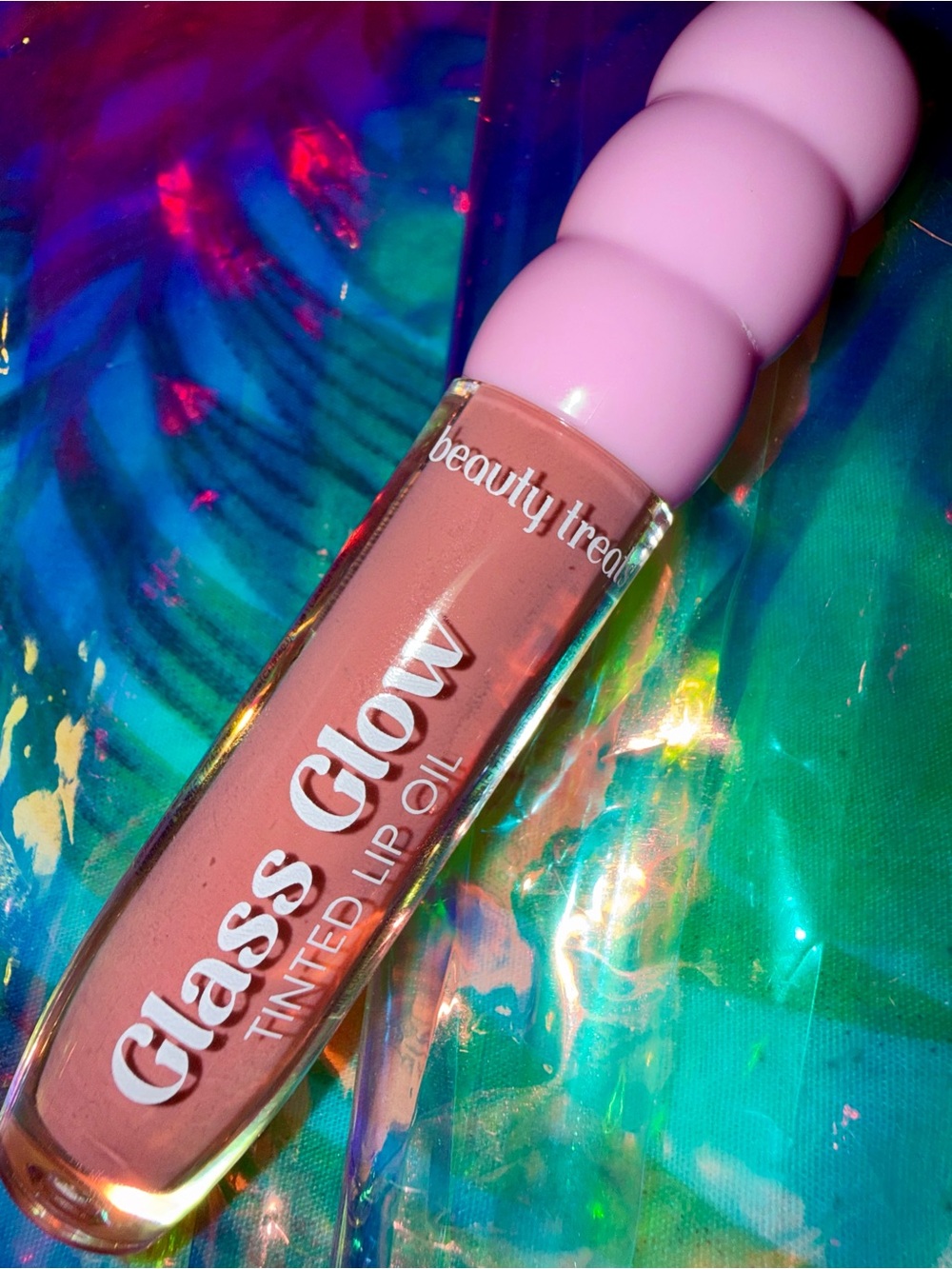 Beauty Treats Glass Glow Tinted Lip Oil - Pink Nude Tan